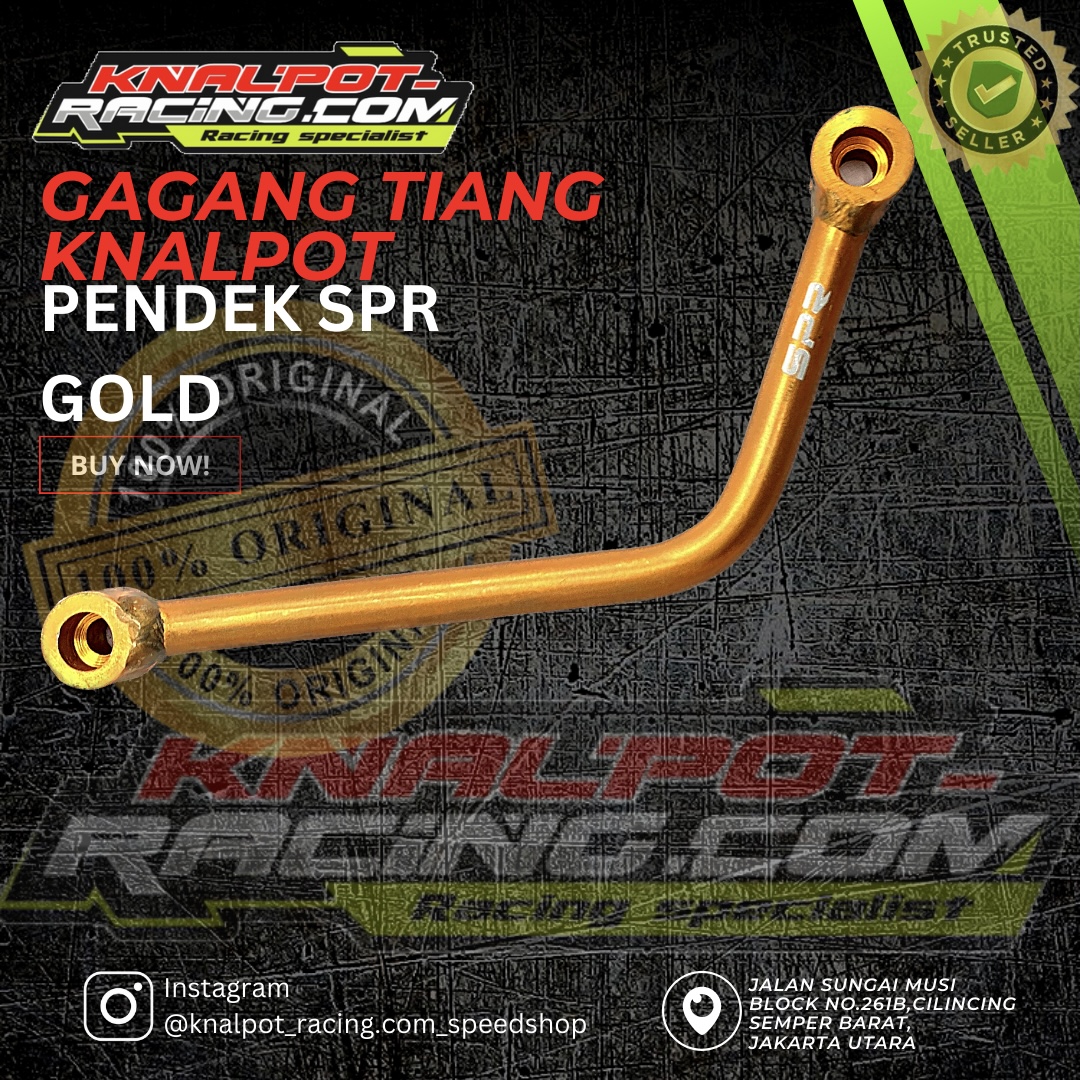 GAGANG TIANG KNALPOT PENDEK SPR GOLD